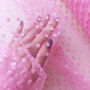 ТНГ55 - Еврофатин Luxe розовый для барби в мелкий горошек